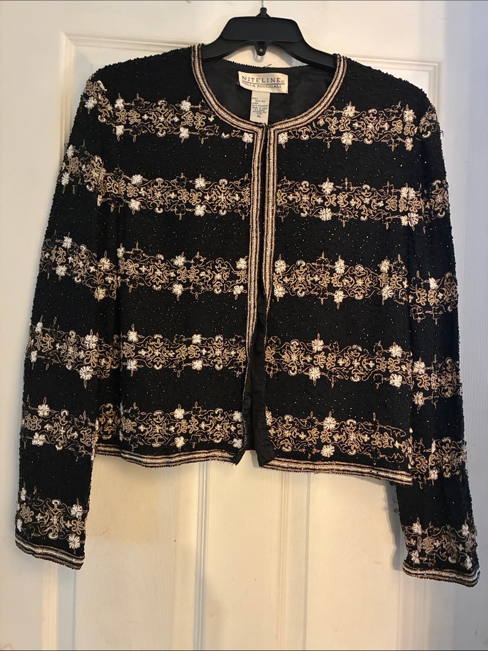 Niteline Black Jacket with Gold Embroidery